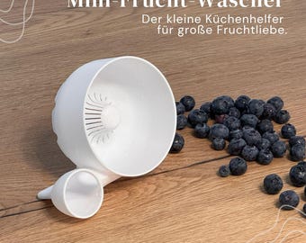 Mini fruit washer from the 3D printer | Sieve for blueberries & co. | Fruit washing drum | Kitchen helper | Innovative gift for fruit fans