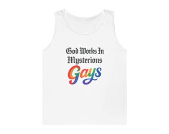 God Works In Mysterious Gays Tank Top, LGBTQ Pride Apparel
