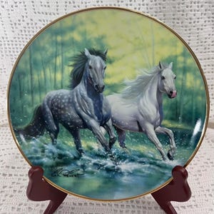 1980s Franklin Mint Collectible Plate by Kirk Heinert - River Run