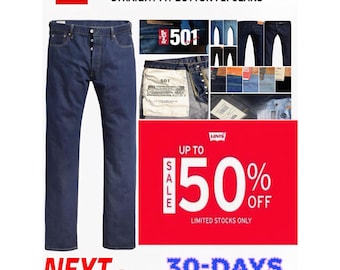 Levi's 501 Jeans, Herren Original Gerade Passform, Knopfleiste