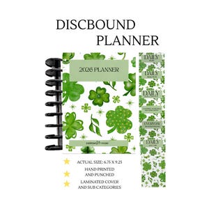 2026 Disc Bound Planner, Laminated Monthly Cover, 9 Disc Life Planner, Daily, Meal, Fitness, Budget, Cleaning & Self Care System