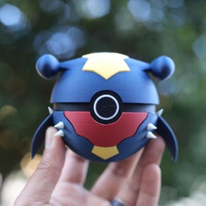 Garchomp Themed Pokeball Handmade Fanart