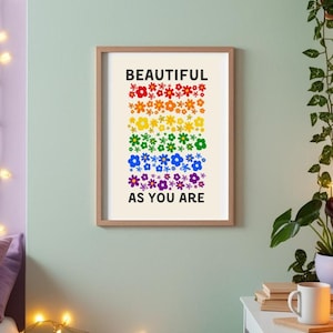 ADHD & Queer Affirmation Art | Rainbow Printable for Non-Binary Safe Spaces | Instant Download Wall Decor