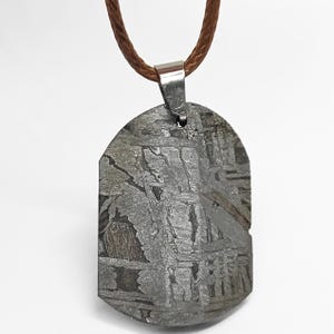 10.5g Meteorit Halskette, Muonionalusta Meteorit Carving Anhänger, Paar Geschenk, Meteorit Probe, Meteorit Schmuck