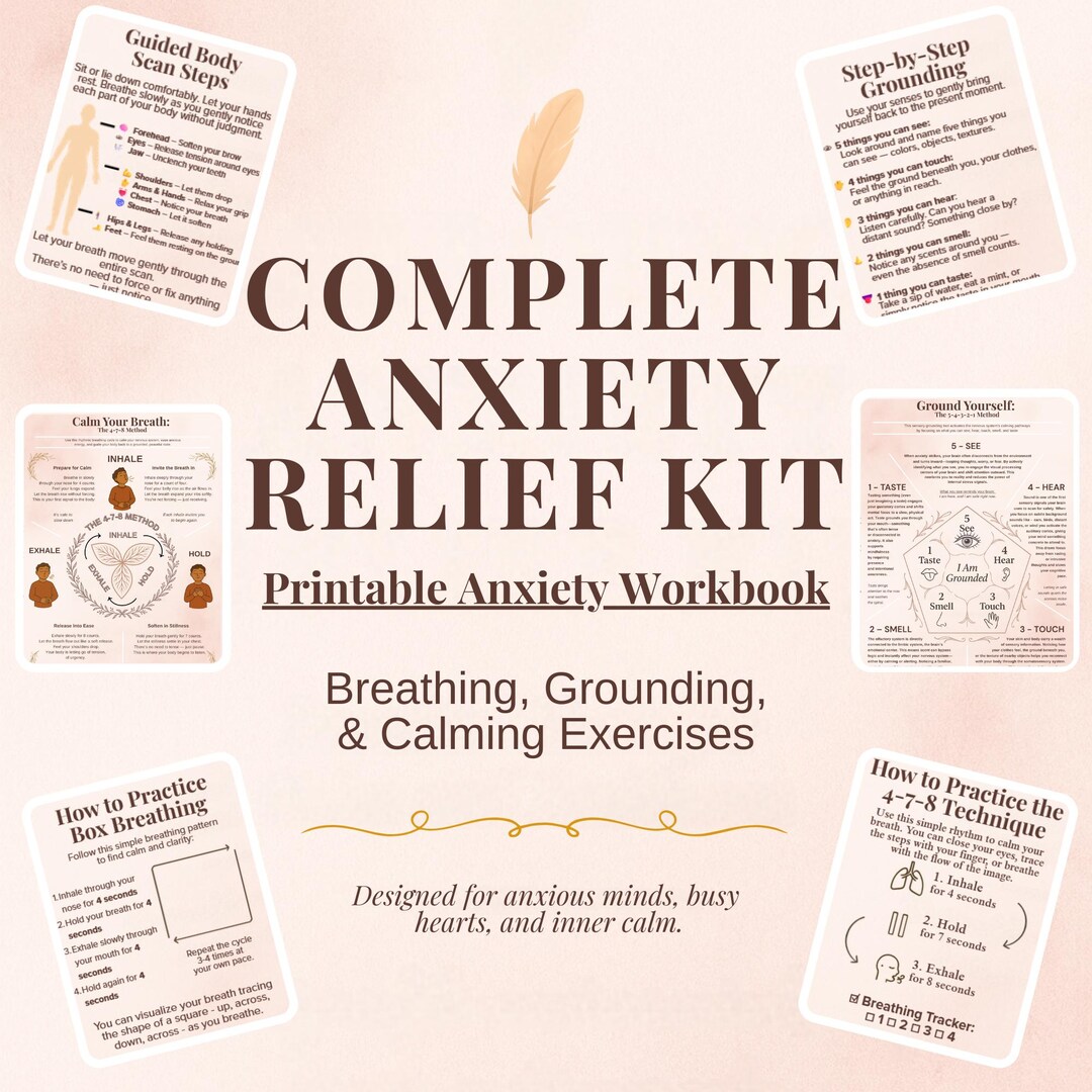 Complete Anxiety Relief Kit – Printable Mental Health Workbook With ...