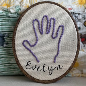 Kids Handprint Art Custom Handprint Keepsake Personalized Handprint with Name Gift for Mom Grandma Gift Idea Playroom Decor Kid&#39;s Handprint