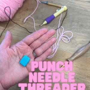 Punch Needle Threader Easy to Spot Long Needle Threader High Visibility Long Threader for Punch Needle Supplies for Punch Needle Tools