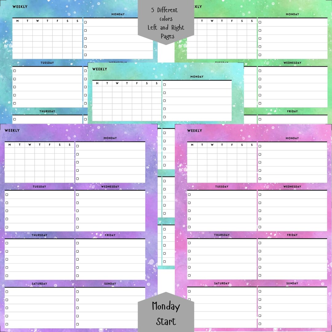 Printable Weekly Overview for Classic Happy Planner - Etsy
