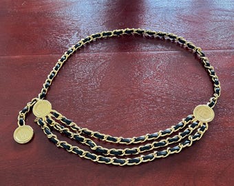 Vintage GUESS crystal Gold chain belt GUESS Gold Belts for Women for sale | eBay main image 2