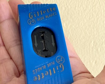 Gillette Blue Blade Dispenser with razor blades