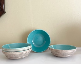 Set of Vintage Pottery Bowls Cereal Size (4)