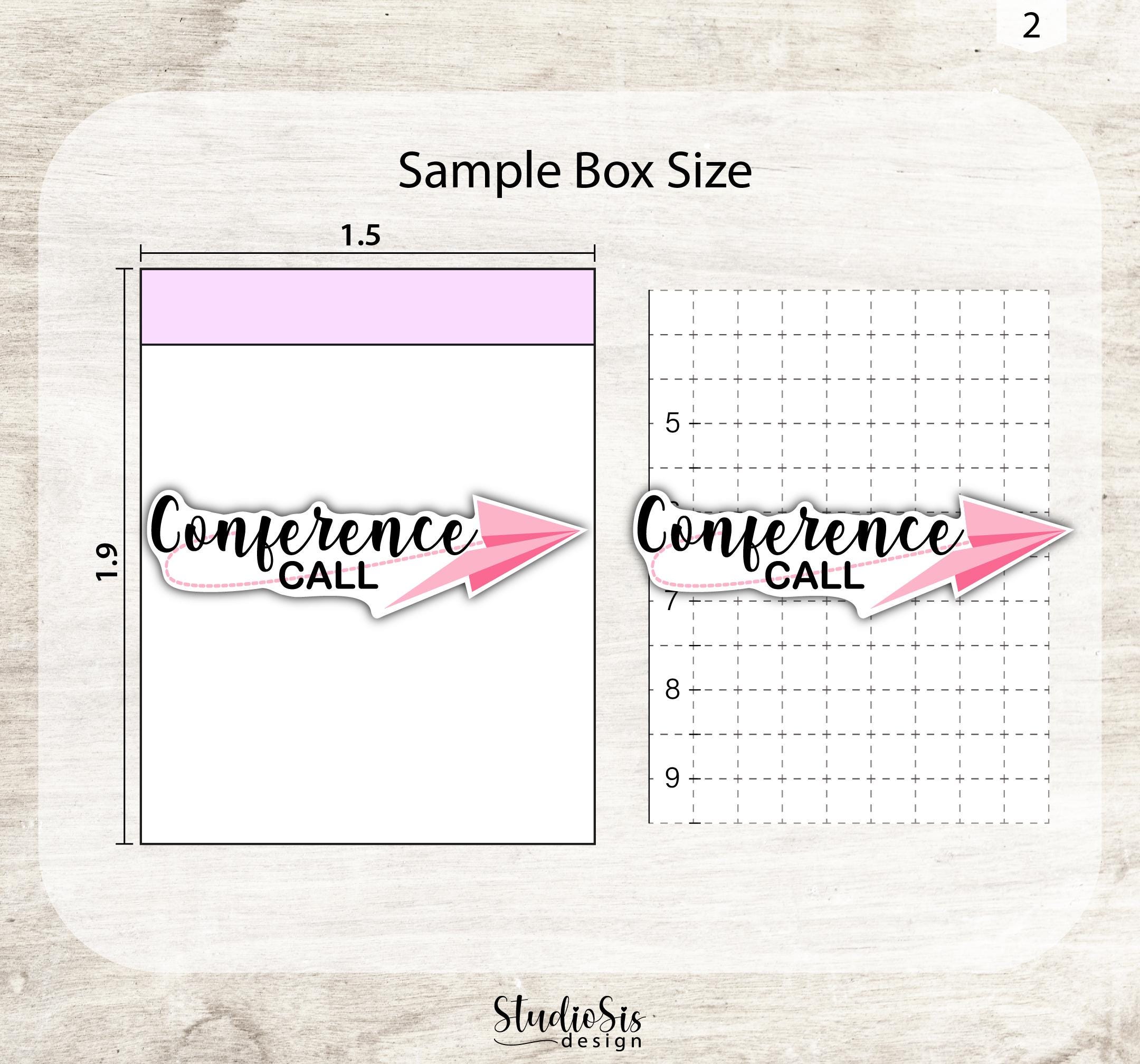 Conference Call Printable Planner Stickers, Everyday Life Script ...