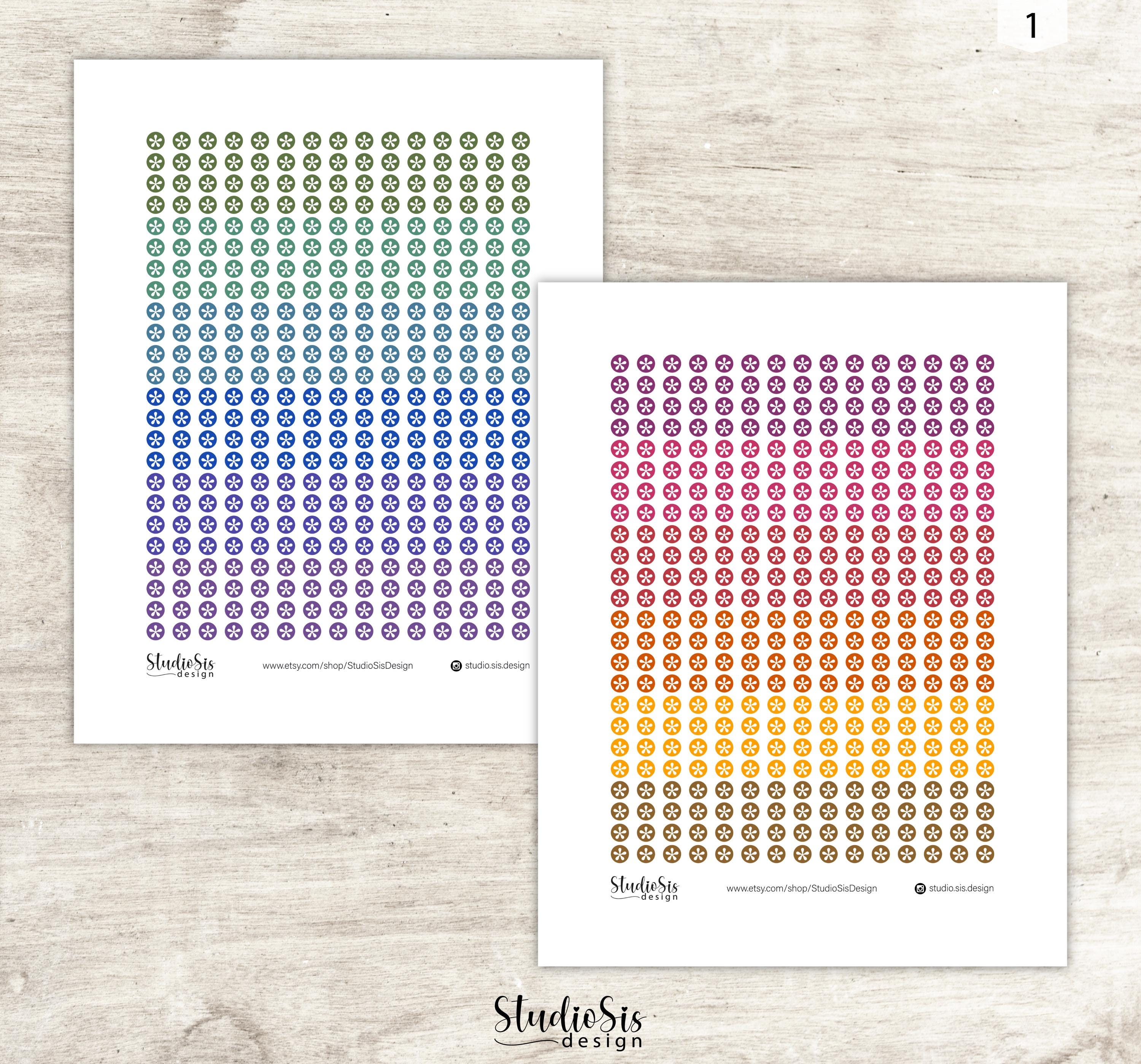 Printable Mini Dots | Hobonichi Cousin Planner Stickers | Cut Files - Etsy