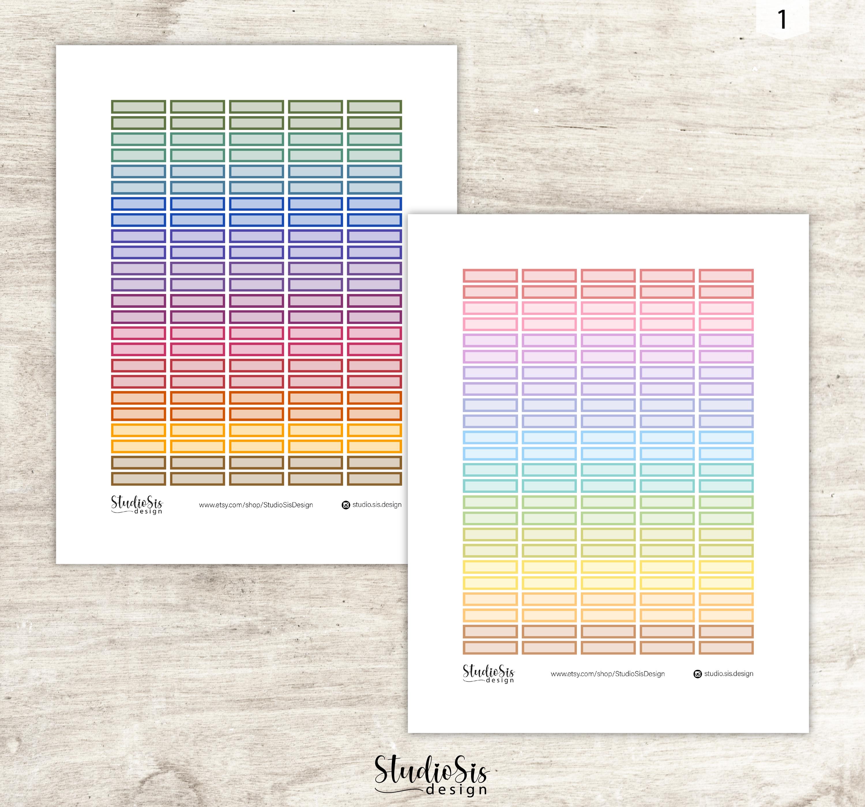 Printable One Hour Box Time | Hobonichi Cousin Planner Stickers | Cut ...