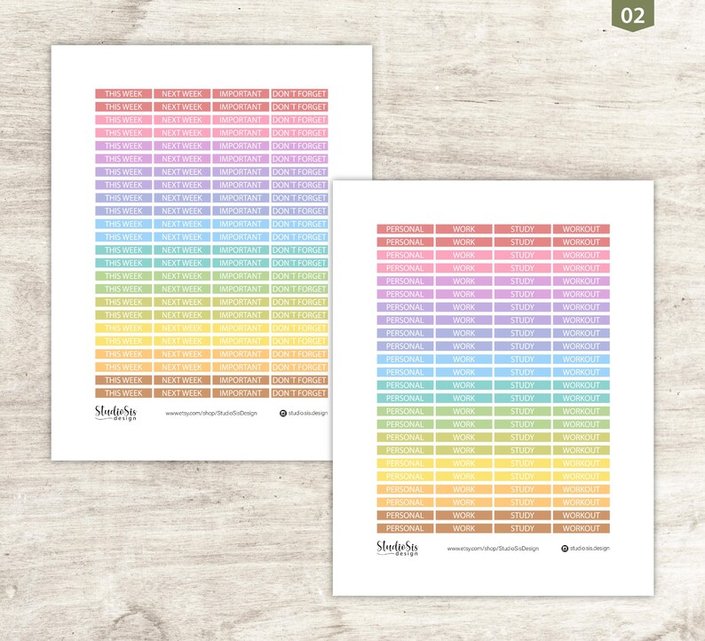 Headers, Printable Planner Stickers, Bullet Journal Stickers, Erin ...