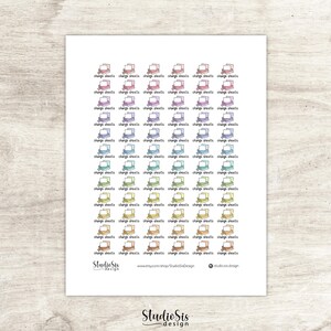 Hojas de cambio con garabatos, pegatinas imprimibles para agendas, pegatinas con frases de la vida cotidiana, archivos de corte imagen 2