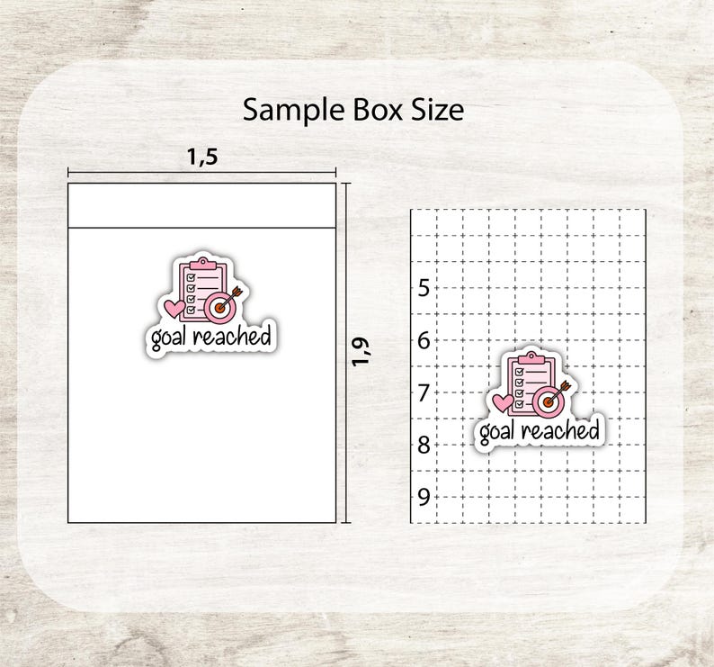 Printable Goal Reached Doodle | Planner Stickers | Everiday Life Script ...