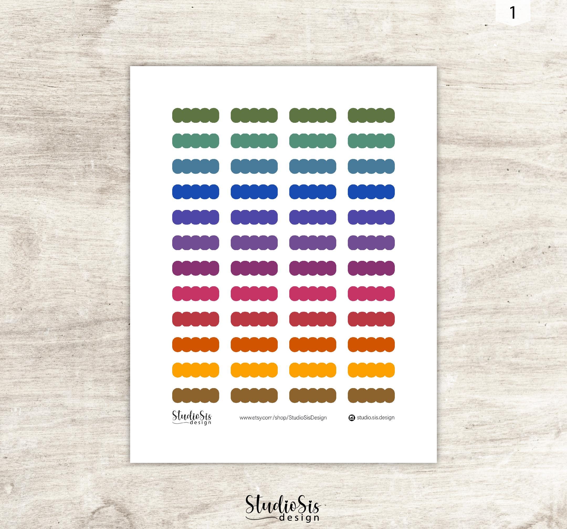 Scalloped Quarter Box, Printable Planner Stickers, Bullet Journal, Erin ...