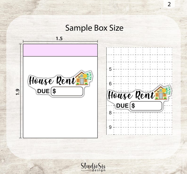 Creative Rent Me Stickers House Rent, Printable Planner Stickers, Bullet Journal Stickers, Erin ...