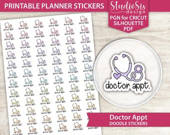 Dibujos para citas médicas, pegatinas imprimibles para agendas, pegatinas con frases de la vida cotidiana, archivos de corte