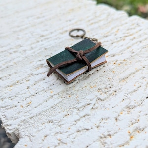 Leather book keychains, Accessories, Book merchandise