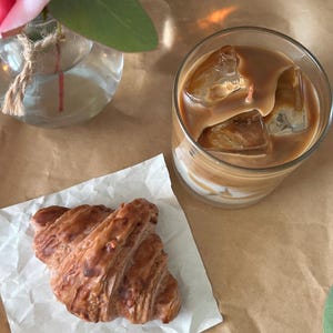 Iced Latte & Glazed Croissant Set: Morning Vibes Gift