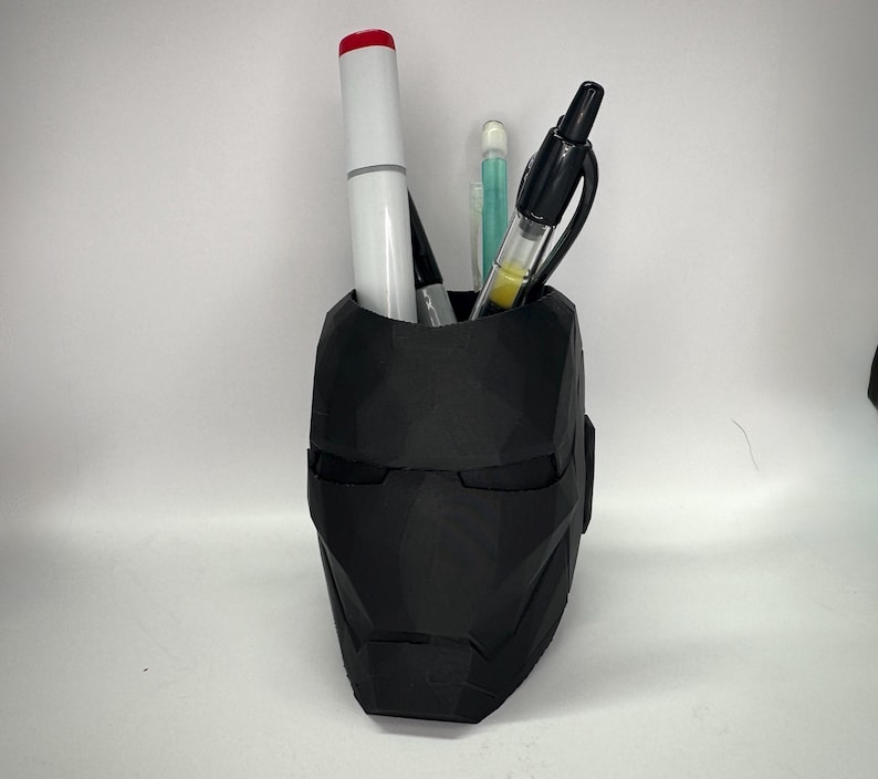 Iron Man Pencil Holder Helmet – Marvel Desk Decor, Superhero Fan Gift ...