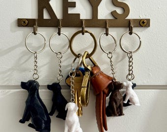 Labrador Retriever Keychain, Bag Charm– Choose Size & Color – Dog Mom Gift, Black Lab, Chocolate, White or Brown Pet Memorial