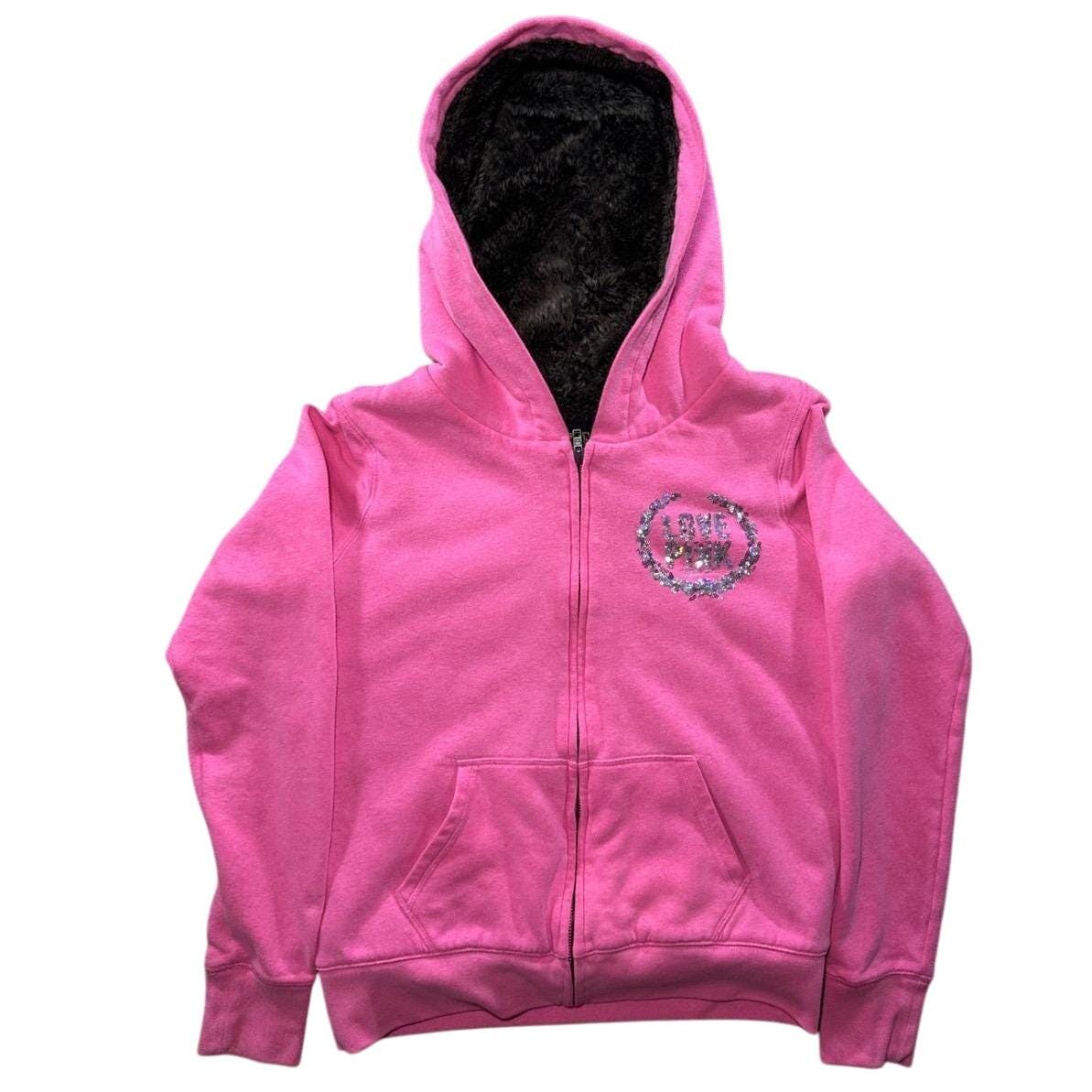 00s y2k fur zip hoodie gimmick lgb 短丈 Vest LGB If Six Was Nine Style Faux Fur Zip Hood Vintage