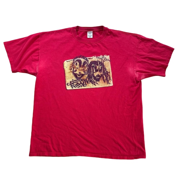 Vintage Y2K Insane Clown Posse T Shirt Anvil 2XL Red ICP XXL Band