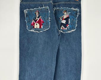 RMC Red Monkey Company Embroidered Selvedge Denim Jeans W38 - Etsy