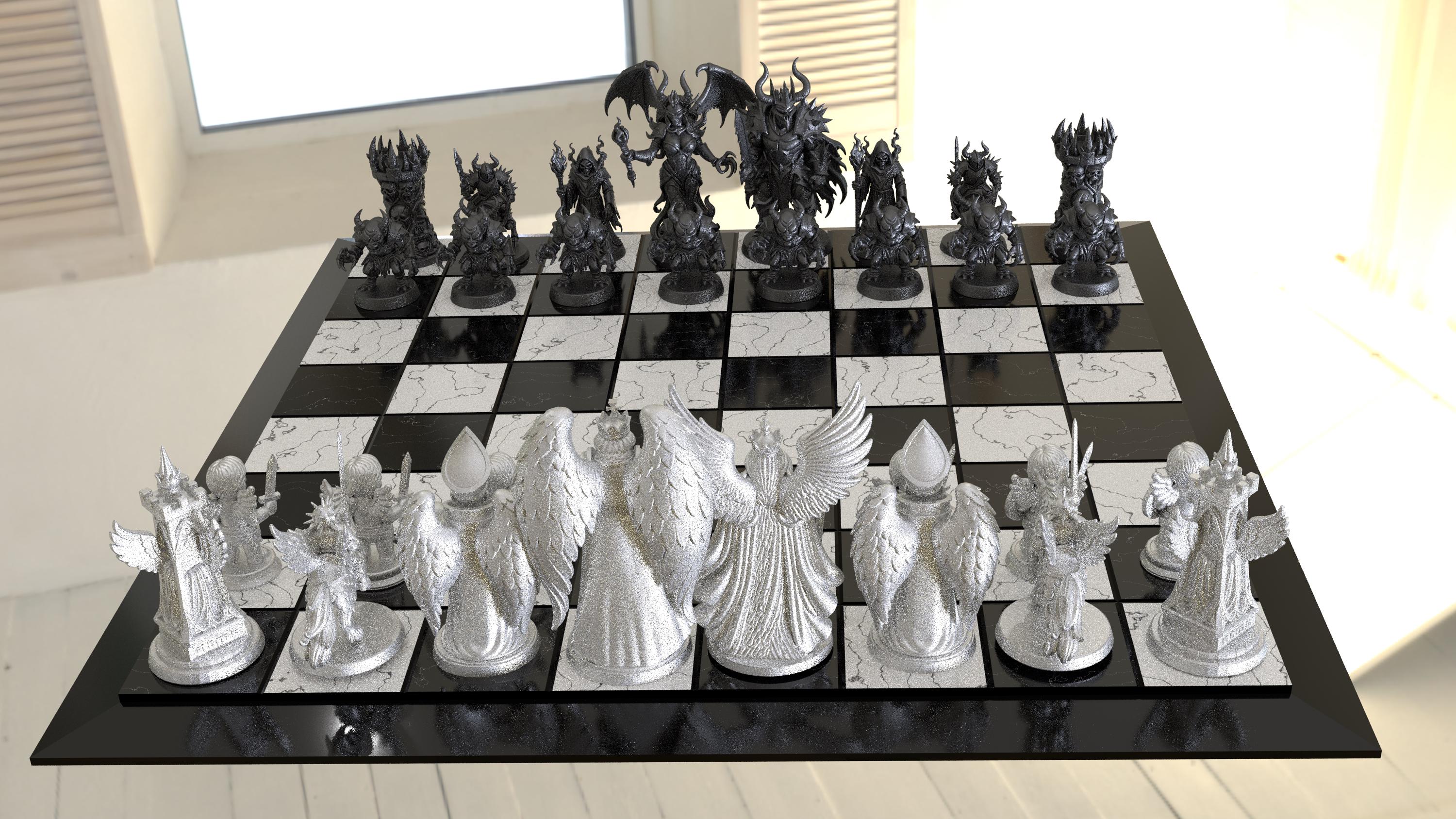 Angel Demon Chess Set - Etsy