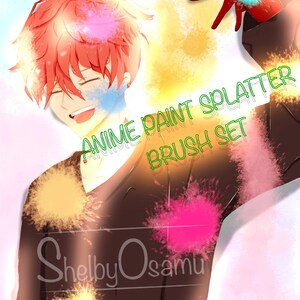 Anime Paint Splatter Brush Set