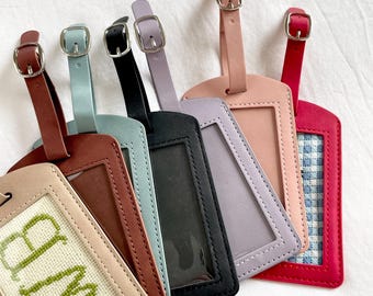 Luggage Tag Needlepoint Self Finish