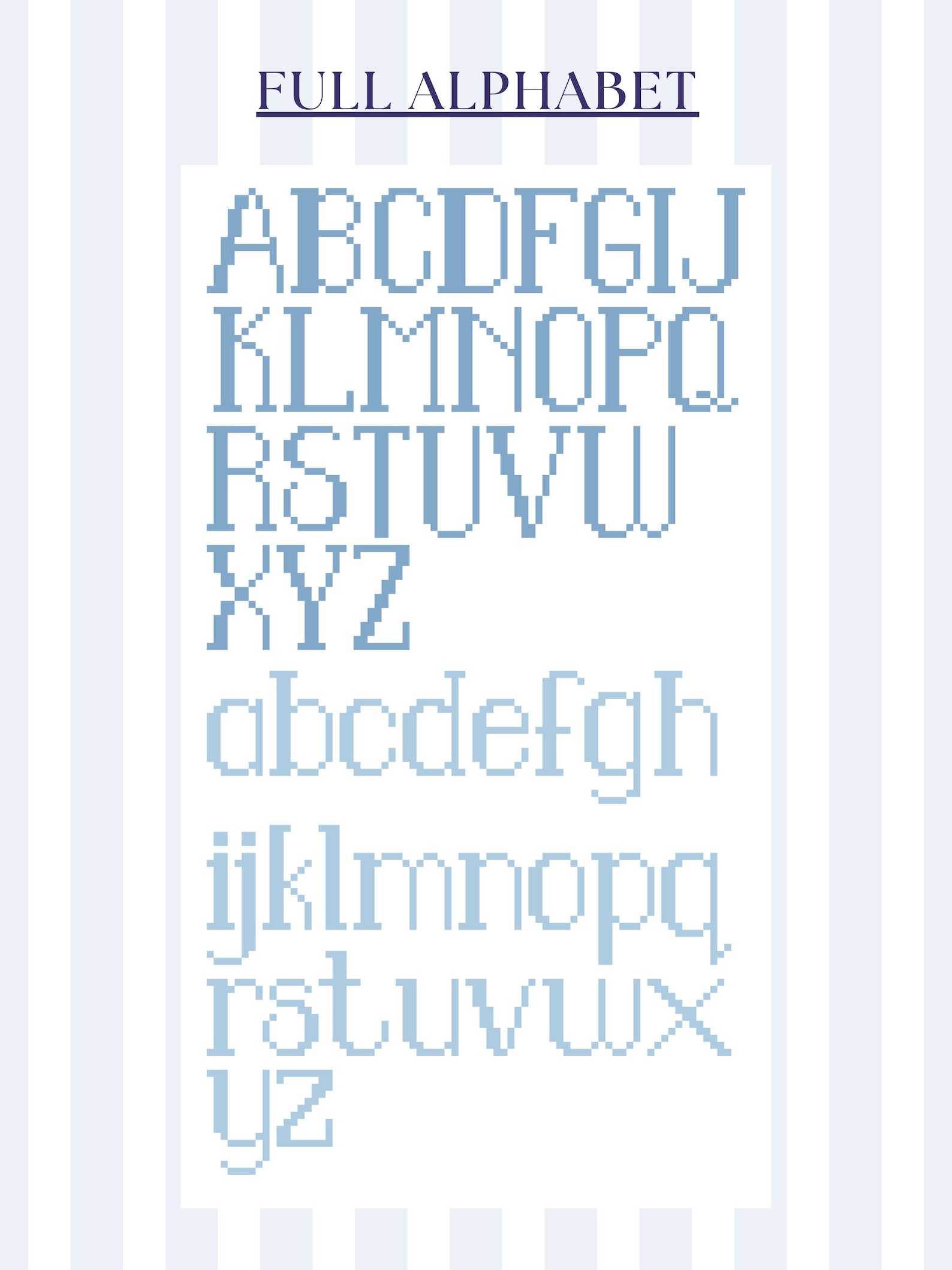 Needlepoint Lettering Block Alphabet Needlepoint Chart | 13 and 18 Mesh PDF - Etsy