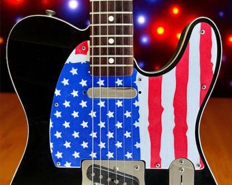 Custom 3D Printed Telecaster Pickguard - US/MIM 8 Hole - American Flag