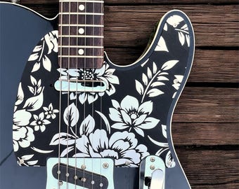 Custom 3D Printed Telecaster Pickguard -For Fender US/MEX, Floral Pattern