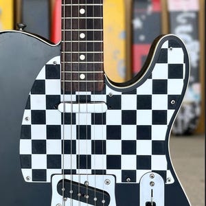 Custom 3D Printed Telecaster Pickguard - US/MIM 8 Hole, Checkerboard, Personalized Colors