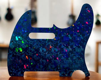 Custom 3D Printed Telecaster Pickguard - US/MIM 8 Hole, Holographic Rainbow, Personalized Colors