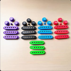 Custom 3D Printed Stratocaster Pickup Covers and Knobs - US/MIM - Personalization Options