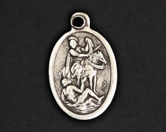 Saint Martin Medal. Catholic Pendant. St Martin Pendant. Saint Martin Charm. Catholic Saint Medal. 25mm x 16mm (Qty 1)