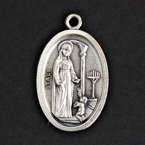 Padre Kolbe Medal. Catholic Pendant. Padre Kolbe Pendant. St Maximilian Kolbe Charm. Catholic Saint Medal. 25mm x 16mm Qty 1 image 2