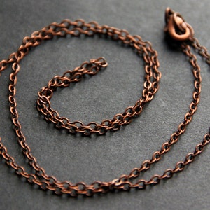 Necklace Chain in Silver, Gold, Bronze or Copper Turn Any Charm into a Necklace. Copper Chain. Silver Chain. Gold Chain. Bronze Chain. image 4