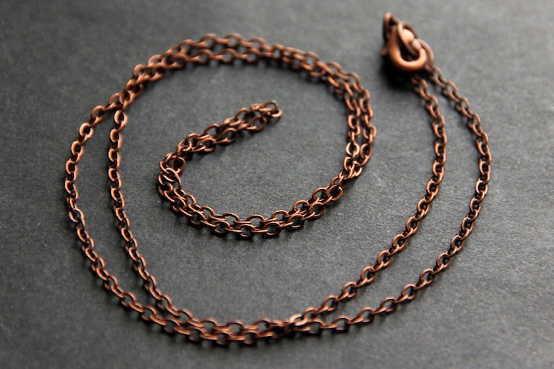 Necklace Chain in Silver, Gold, Bronze or Copper Turn Any Charm into a Necklace. Copper Chain. Silver Chain. Gold Chain. Bronze Chain. image 4