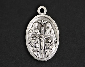 I am a Catholic Medal. Catholic Pendant. I am a Catholic Pendant. I am a Catholic Charm. Catholic Saint Medal. 25mm x 16mm (Qty 1)