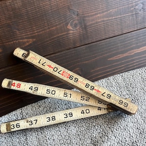 Vintage Lufkin duimstok ~ timmermansliniaal ~ rood eindmodel