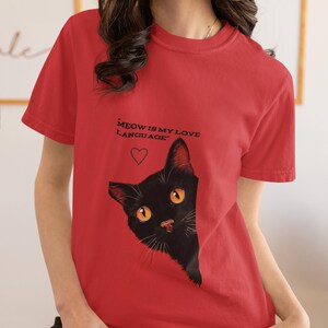 Cat Language Graphic Tee: Funny Unisex Shirt for Animal Lovers