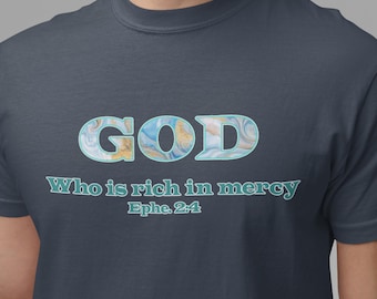 Camiseta inspirada en la fe, camiseta cristiana, ropa religiosa, camiseta espiritual, misericordia de Dios, ropa unisex