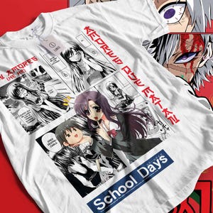 School Days Over t-shirt Cute Anime Girl T-Shirt | Kawaii Manga Style Tee | Otaku Gift | Japanese Aesthetic Graphic Shirt for Anime Lovers