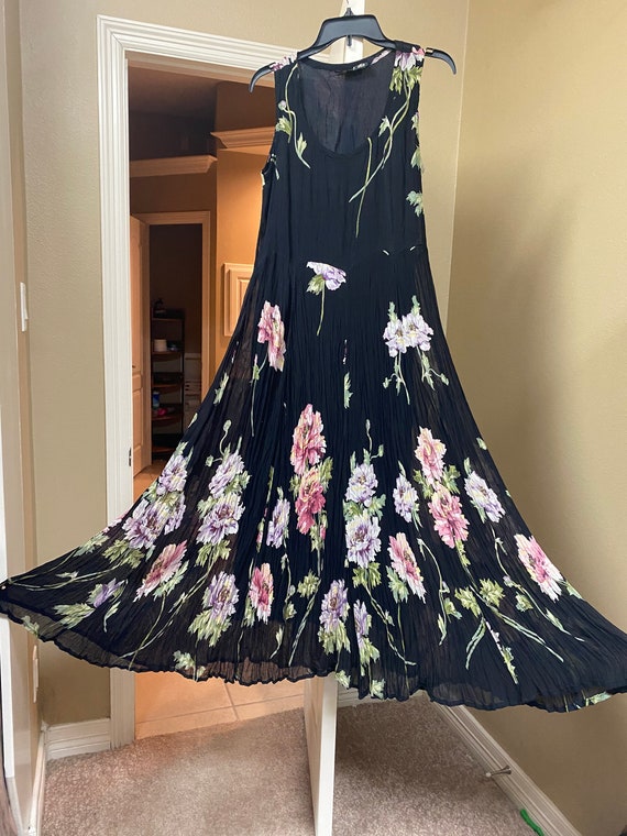 Vintage 90’s Starina Floral Rayon Grunge Maxi Dres